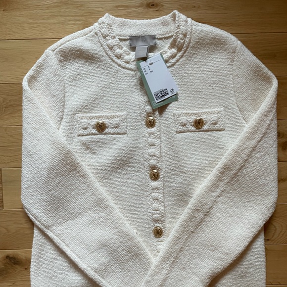 H&M Lady Jacket Cardigan Sweater Gold Buttons NWT SOLD OUT - Picture 9 of 10